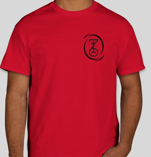 716 LOGO ONLY T-SHIRT - RED/BLACK