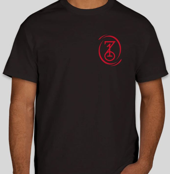 716 LOGO ONLY T-SHIRT - BLACK/RED