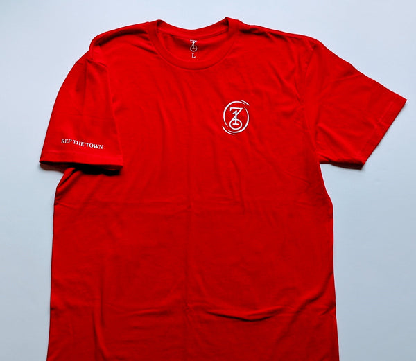 716 LOGO ONLY T-SHIRT - RED/WHITE